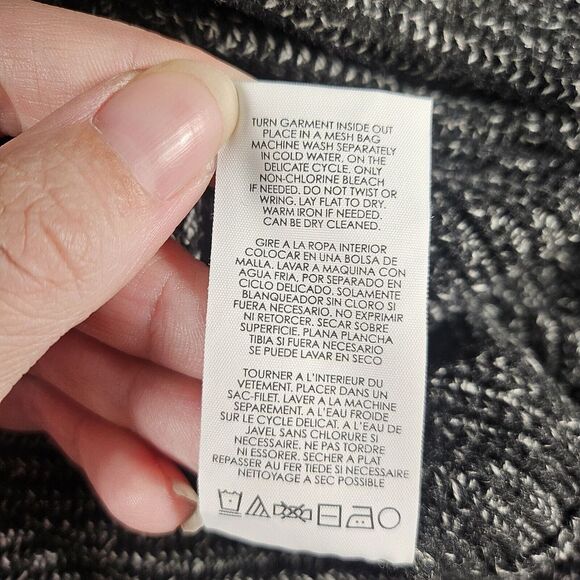 Cabi Cloak Cardigan Womens M Duster Knit Black Gray Open Front Sweater Lagenlook - Picture 3 of 9